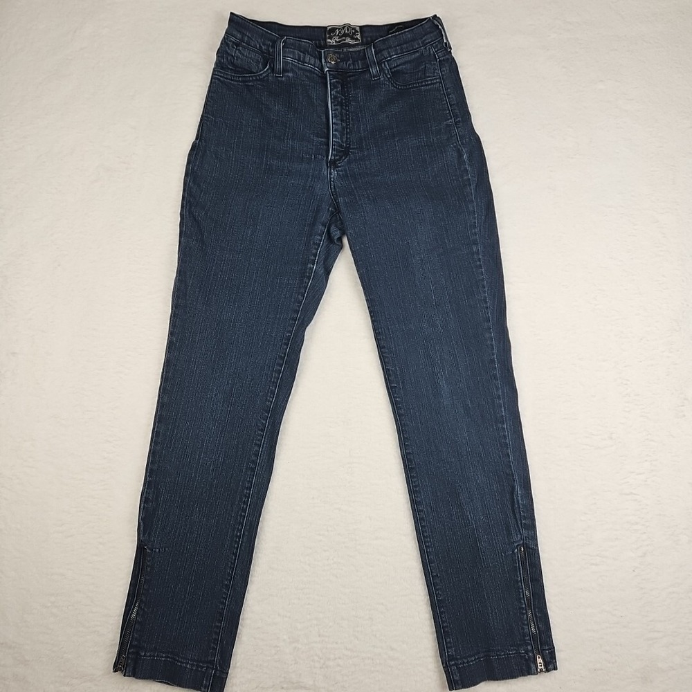 NYDJ Premium Denim Skinny Jeans Ankle Zip Dark Wash Women's - Picture 1 of 14